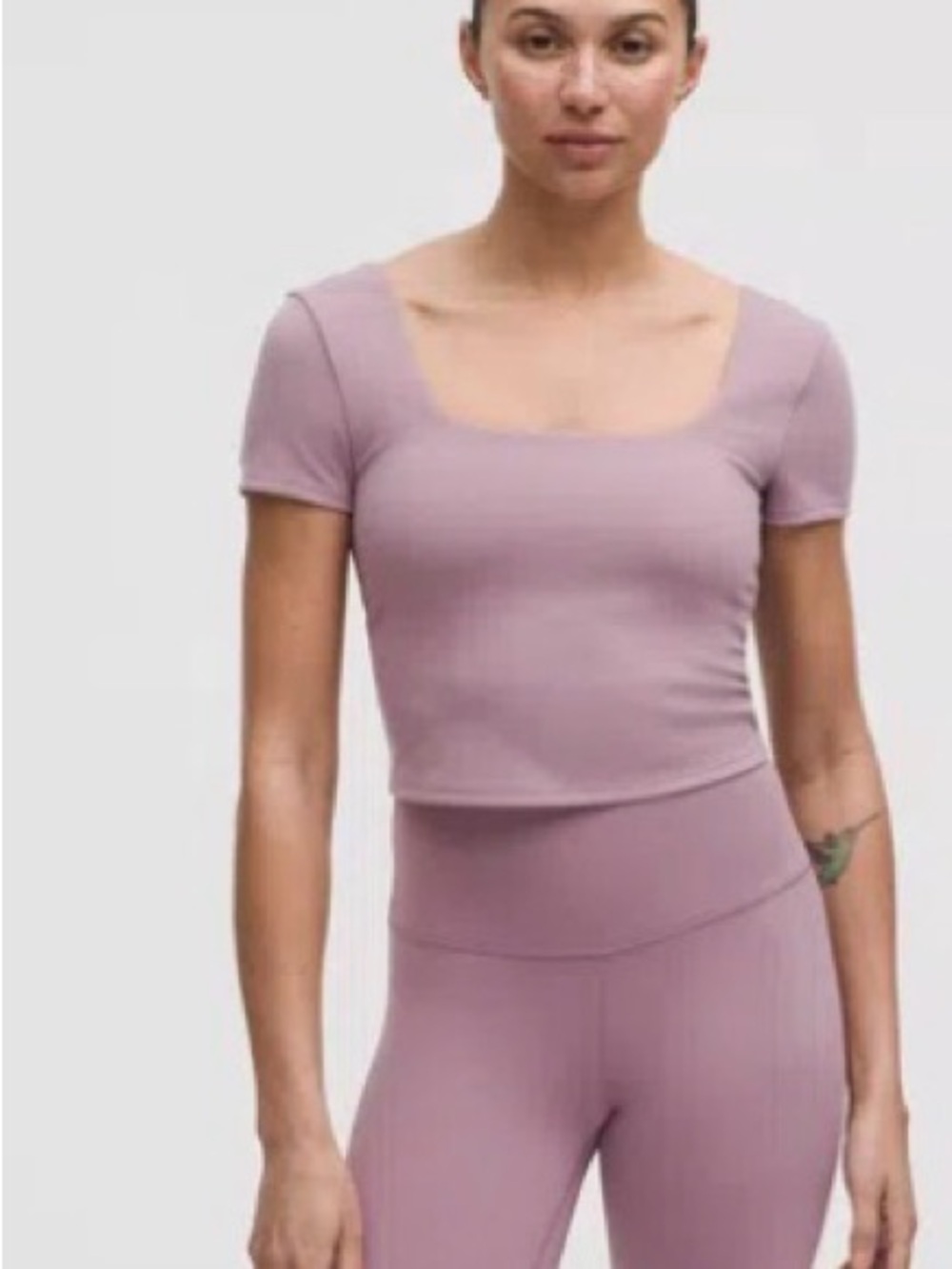 Lululemon Wunder Under Smooth Cover Crop Top in Lavender